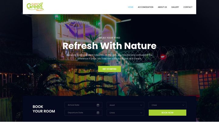 Screenshot of cafegreenvalley.com