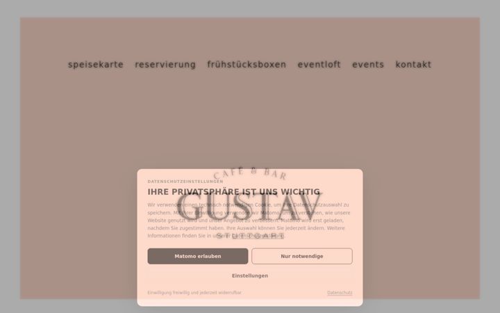 Screenshot ta' cafegustav.de