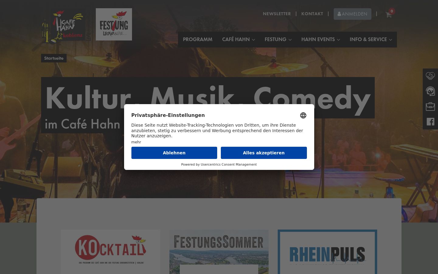 Screenshot tal-banner tal-kunsens muri qabel kwalunkwe interazzjoni
