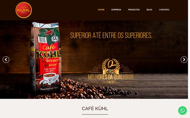 Screenshot of cafekuhl.com.br