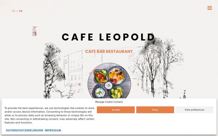 Screenshot of cafeleopold.wien