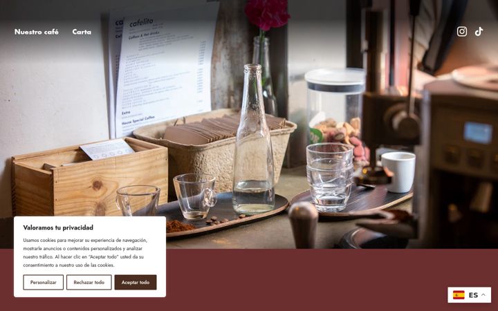 Captură de ecran a cafelito.es
