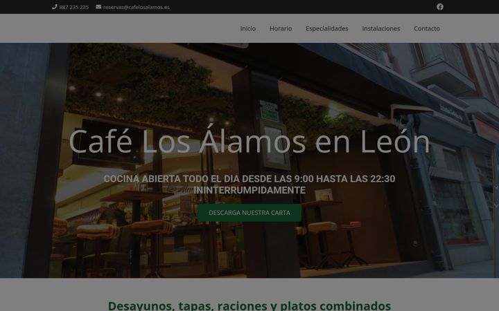 Captură de ecran a cafelosalamos.es
