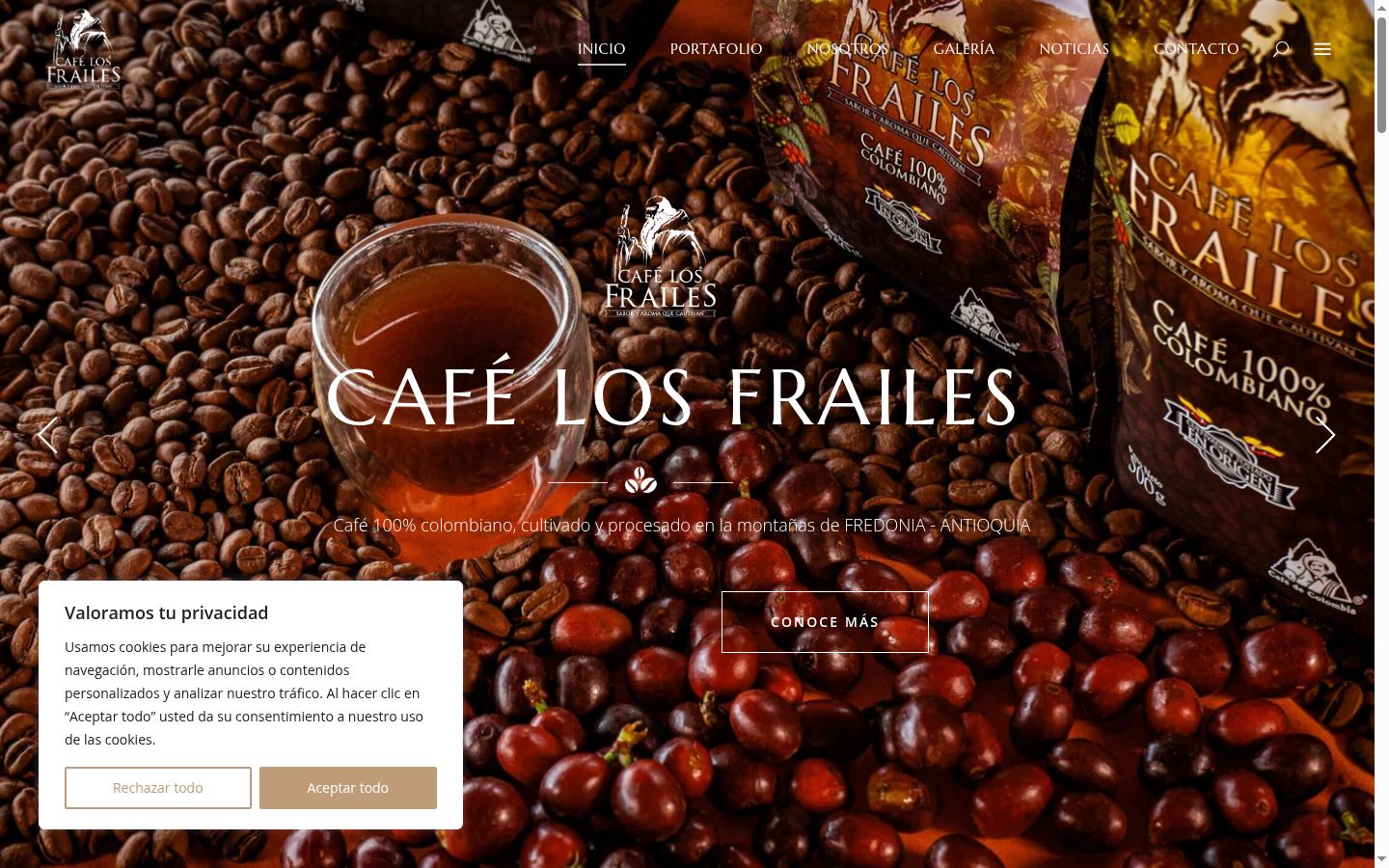 Screenshot of the consent banner shown before any interaction