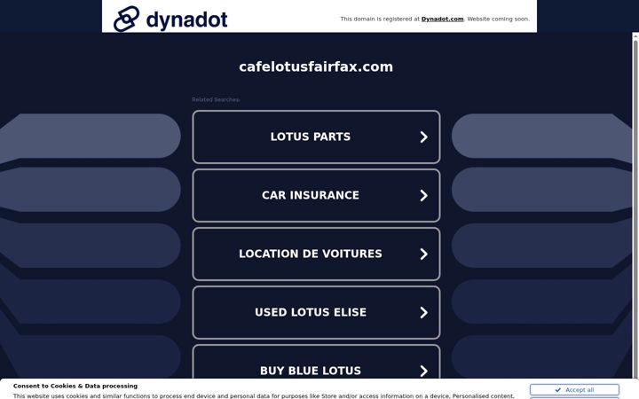 Zrzut ekranu cafelotusfairfax.com