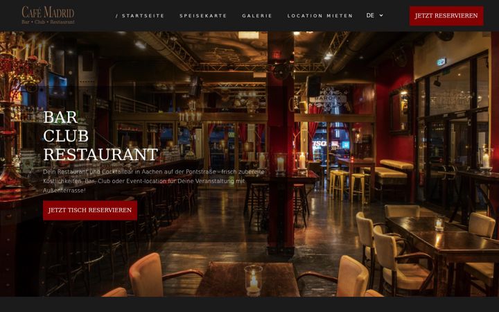 Zrzut ekranu cafemadrid.de
