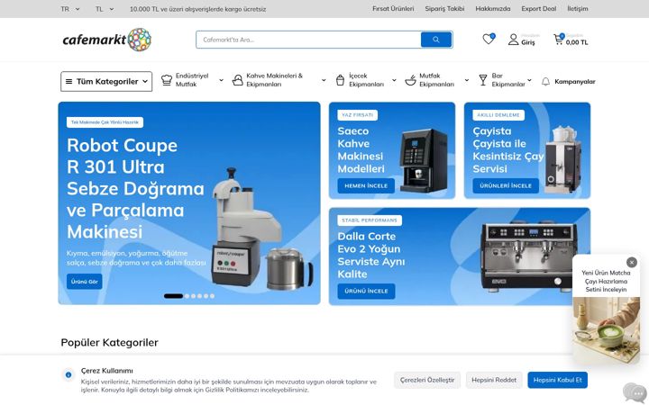Screenshot of cafemarkt.com