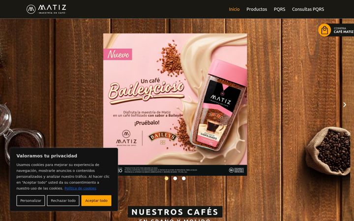Screenshot of cafematiz.com