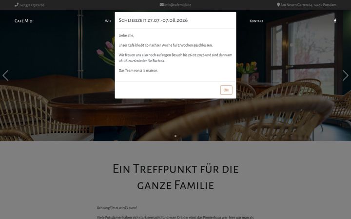 Zrzut ekranu cafemidi.de