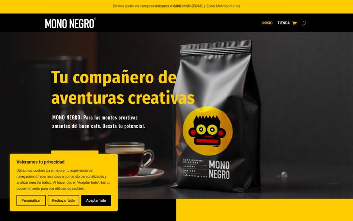 Screenshot of cafemononegro.com