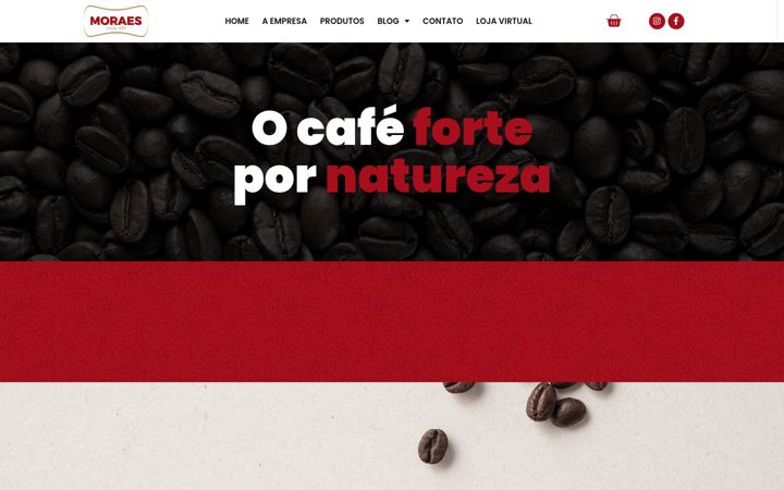 Ekrano kopija cafemoraes.com.br