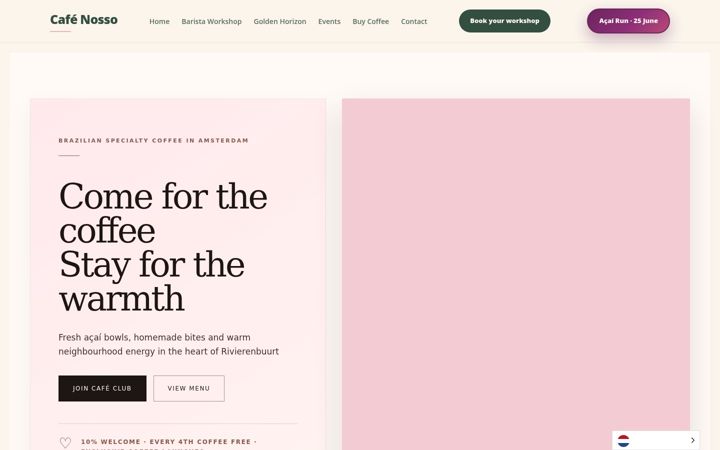 Screenshot of cafenossoamsterdam.com
