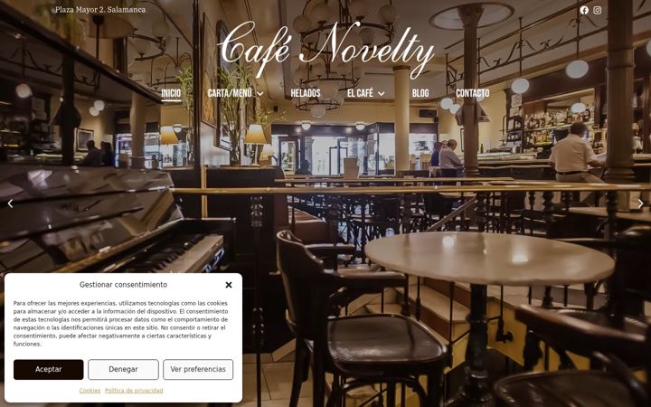 Screenshot of cafenovelty.com