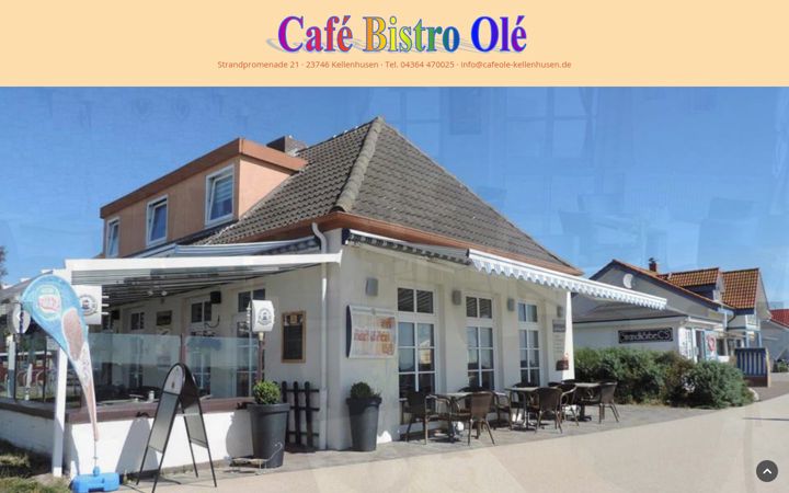 Zrzut ekranu cafeole-kellenhusen.de