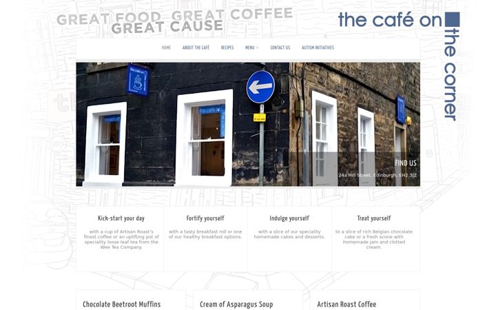 Screenshot of cafeonthecorner.org.uk