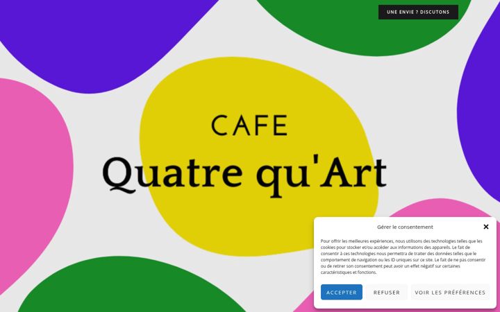 Screenshot of cafequatrequart.fr