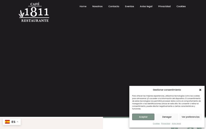 Screenshot of caferestaurante1811.com