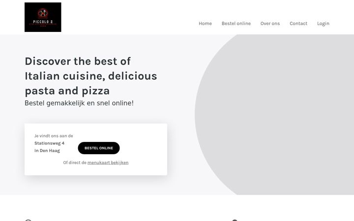 Captura de pantalla de caferestaurantpiccolo2.nl