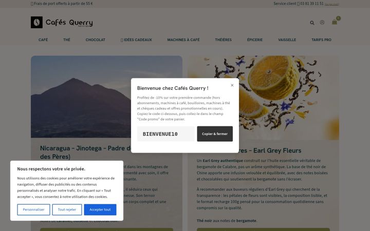 Screenshot of cafes-querry.com