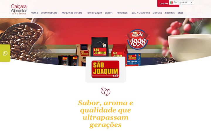 Ekrano kopija cafesaojoaquim.com.br