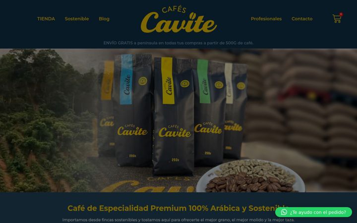 Captură de ecran a cafescavite.es