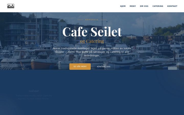 Screenshot of cafeseilet.no