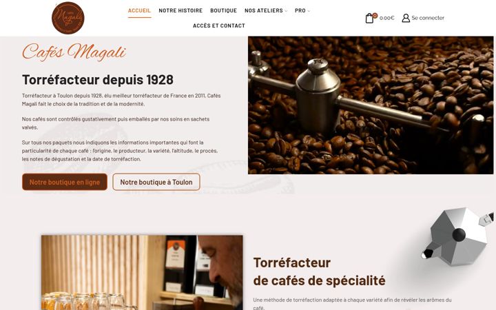 Screenshot of cafesmagali.fr