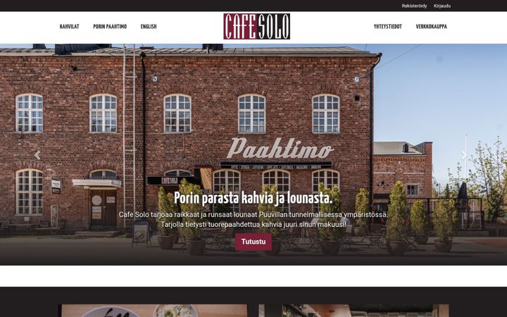 Screenshot of cafesolo.fi