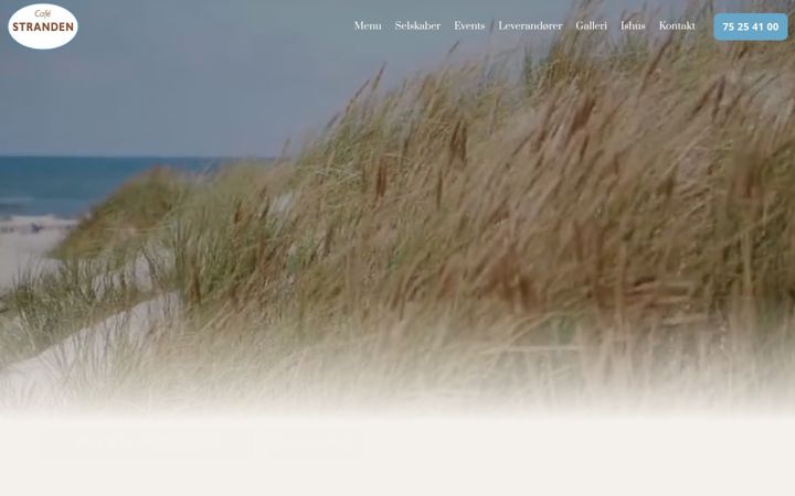 Screenshot of cafestranden.dk