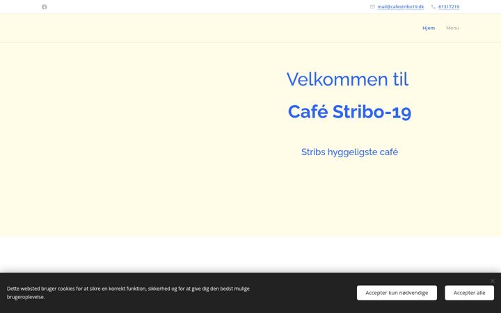 Screenshot of cafestribo19.dk
