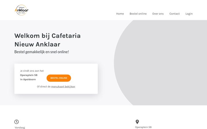 Captura de pantalla de cafetaria-anklaar.nl