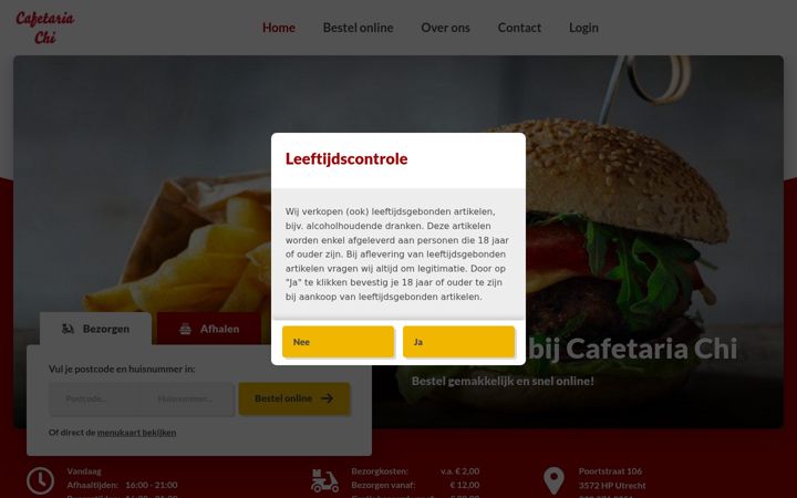 Screenshot of cafetariachi.nl