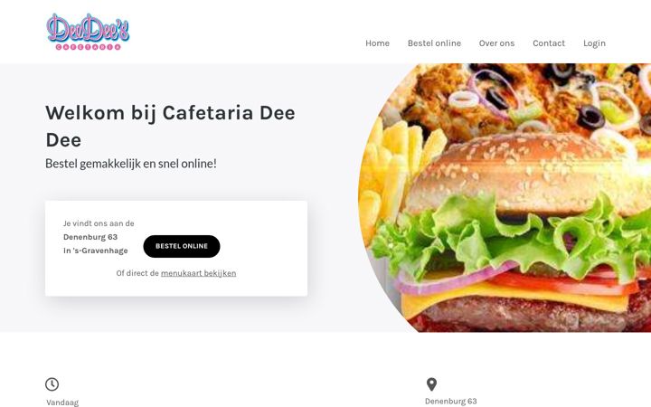 Screenshot of cafetariadeedees.nl