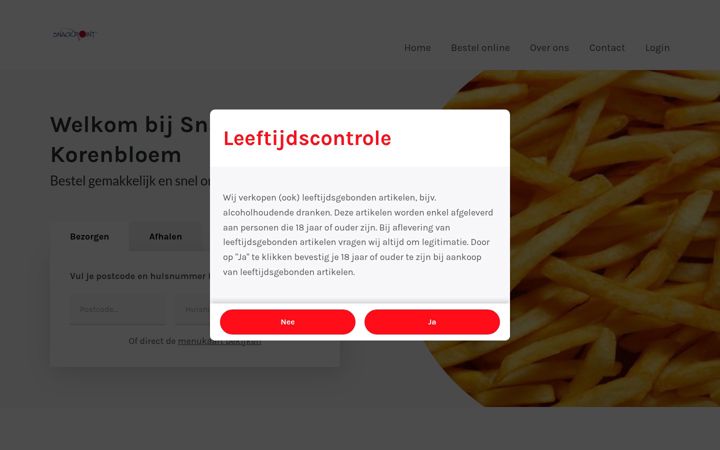 Screenshot of cafetariadekorenbloem.nl