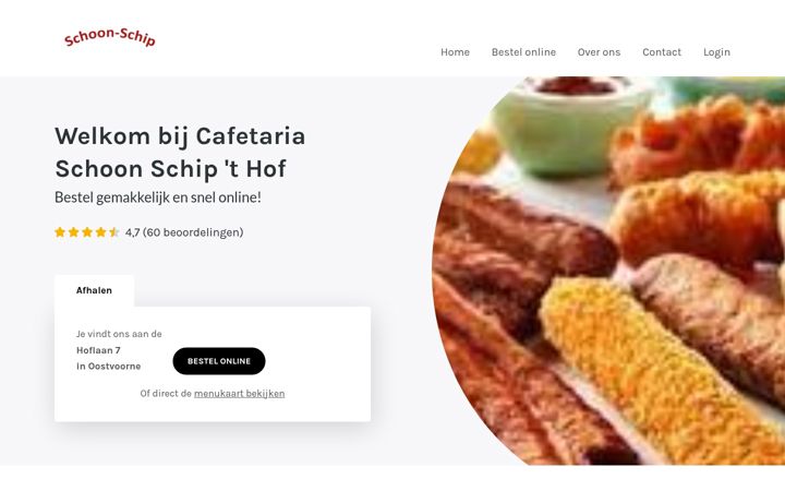 Screenshot of cafetariaschoonschip.nl