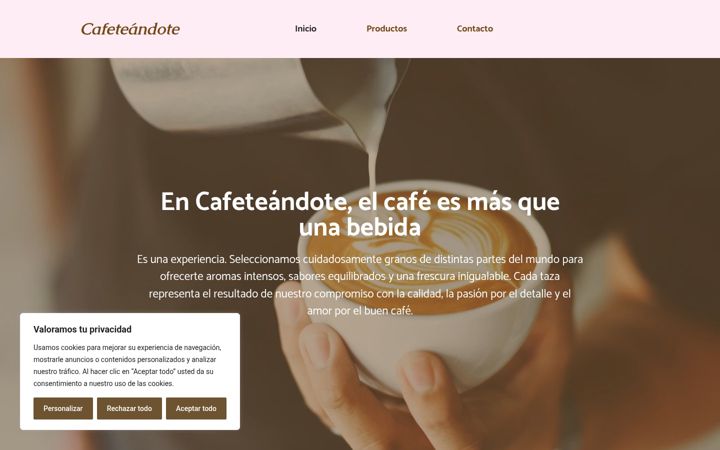 Screenshot van cafeteandote-montoya.es