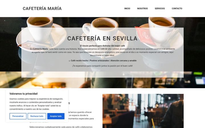 Screenshot van cafeteria-maria.es