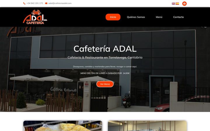 Screenshot of cafeteriaadal.com