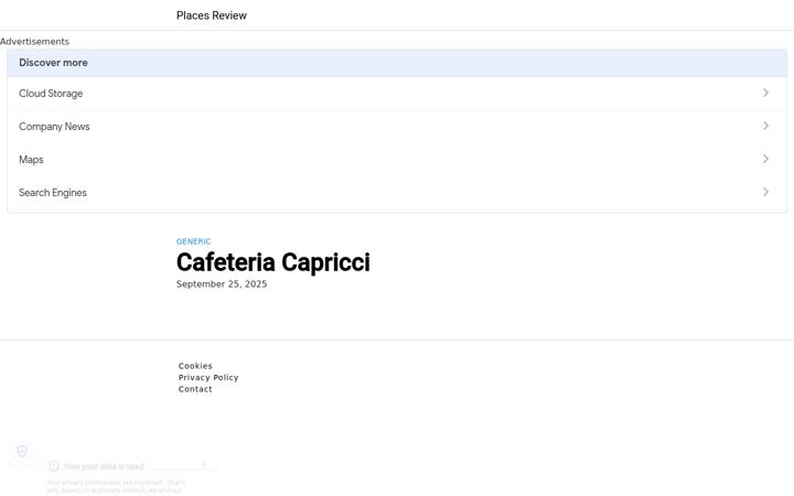 Screenshot of cafeteriacapricci.com