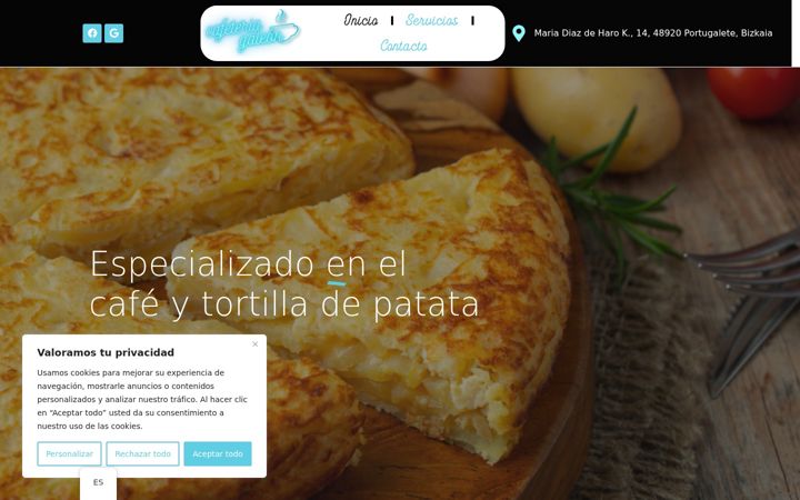 Screenshot of cafeteriagaleon.com