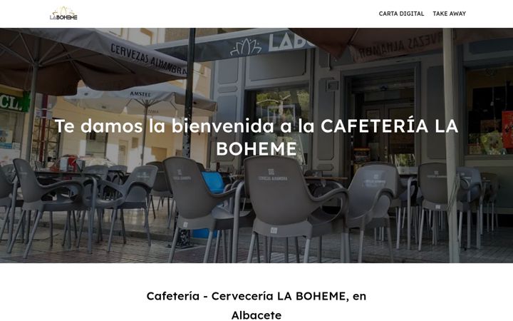 Snimka zaslona za cafeterialaboheme.es