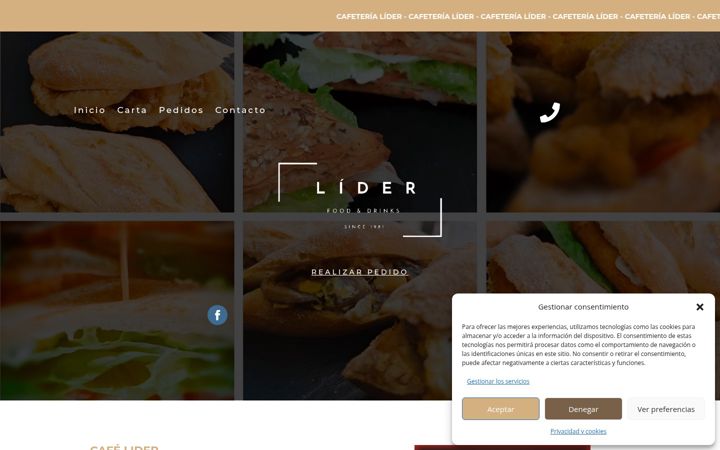 Screenshot of cafeterialider.com