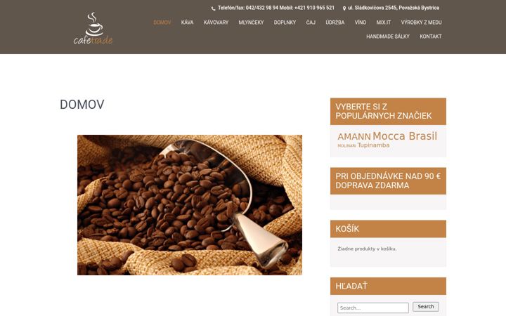 Screenshot of cafetrade.sk