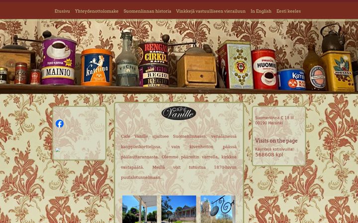 Screenshot of cafevanille.fi