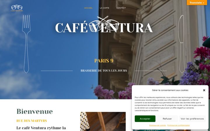 Screenshot of cafeventura.fr
