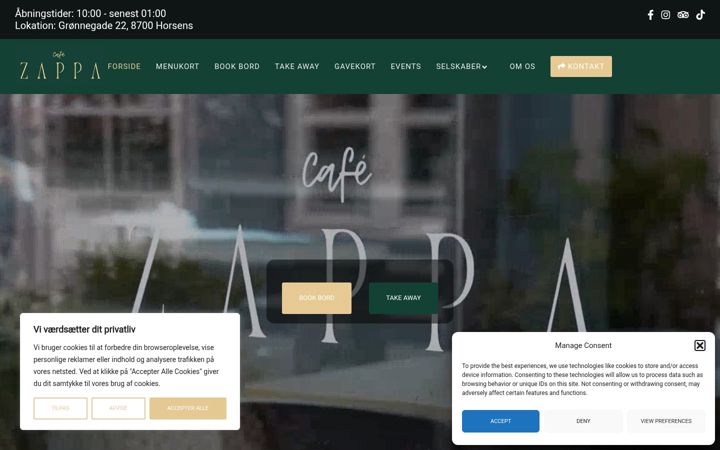 Screenshot of cafezappa.dk