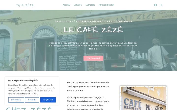 Screenshot of cafezeze.fr