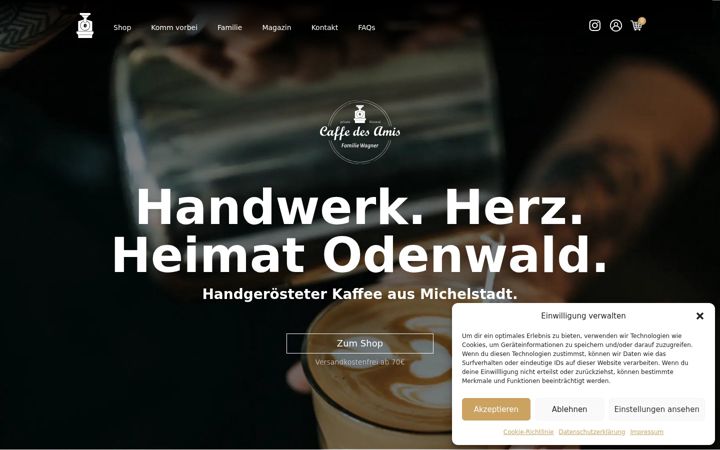 Screenshot von caffe-des-amis.de
