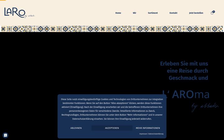 Screenshot of caffe-laro.de