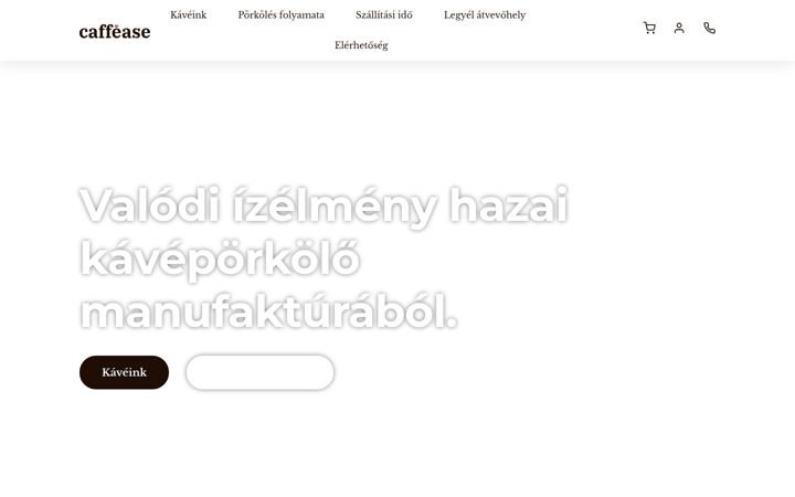 Screenshot of caffease.hu